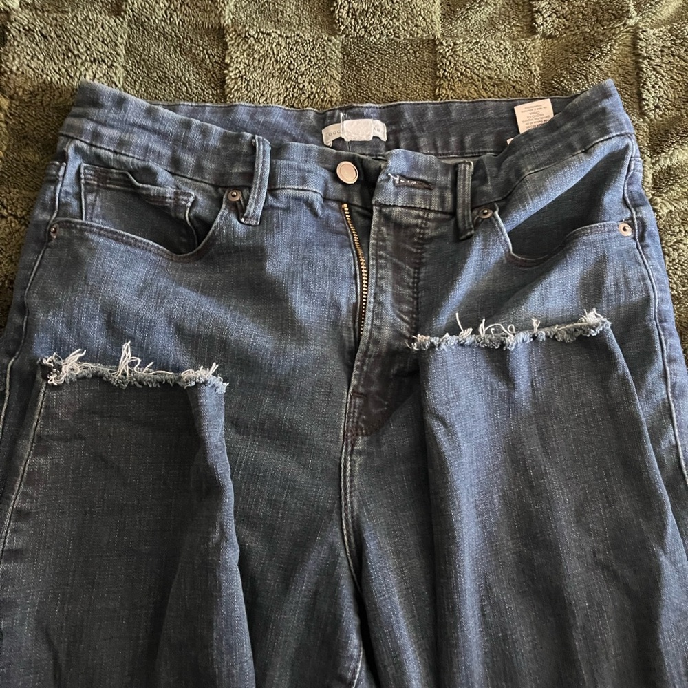 Good American Good Waist Dark Blue Women's stretch Jeans sz 14/32